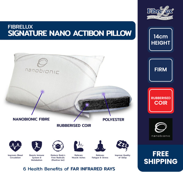 Fibrelux Signature Nano Actibon Pillow (Firm), Rubberised Coir