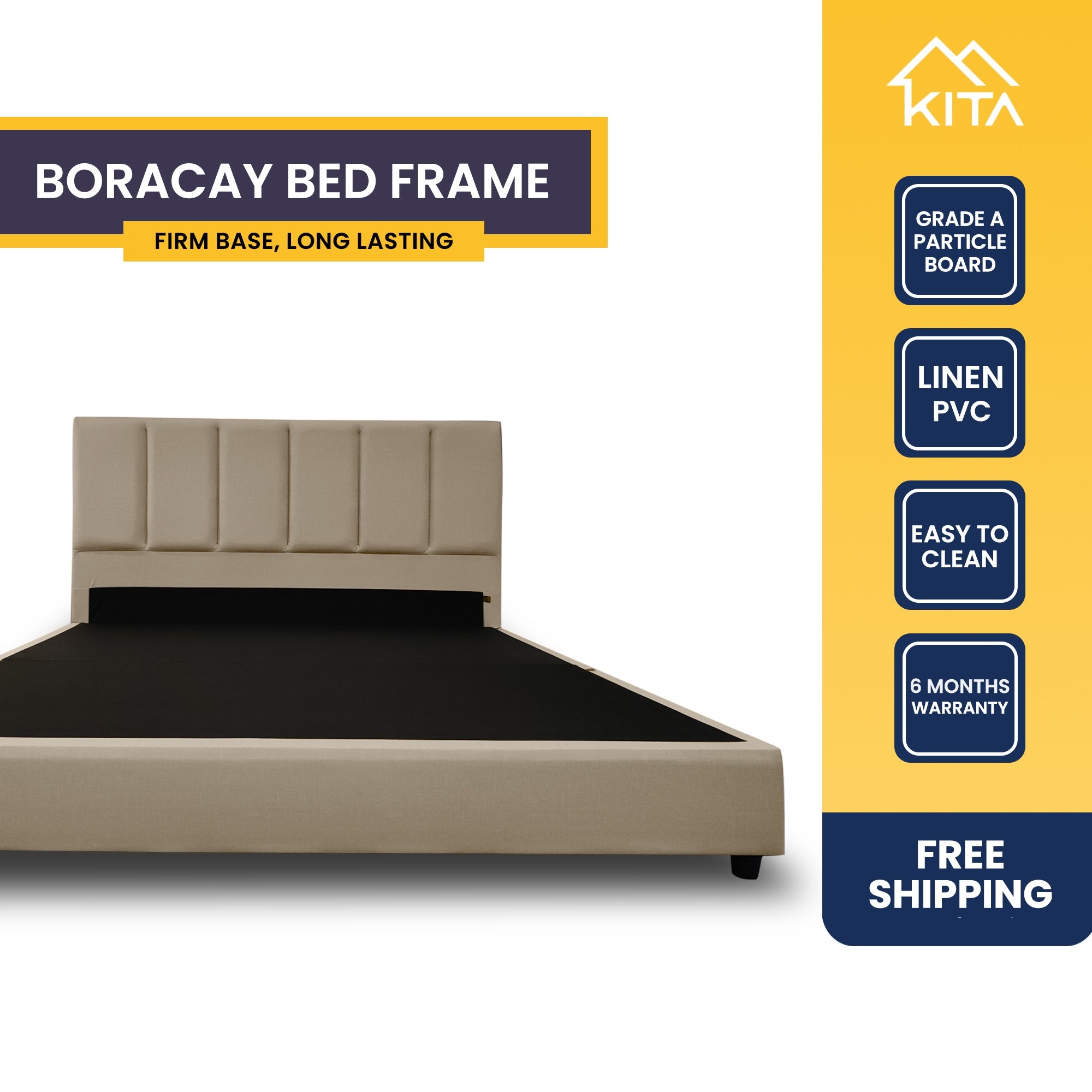 KITA BORACAY Bed Frame, Firm Base