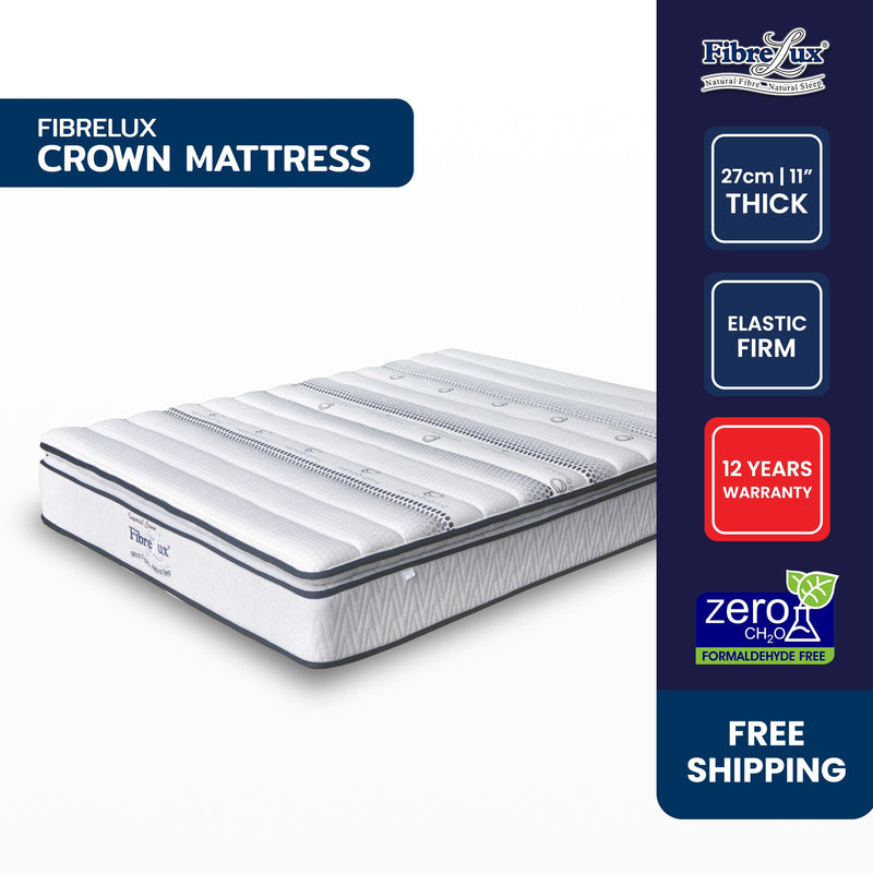Fibrelux IMPERIAL CROWN coconut fibre and latex mattress, medium firm 7 out of 10